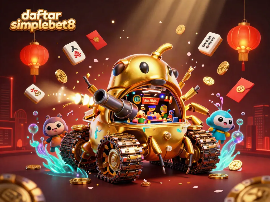 Engage in the action of daftar simplebet8 with vibrant 3D illustrations showcasing a unique casino-themed beetle tank.