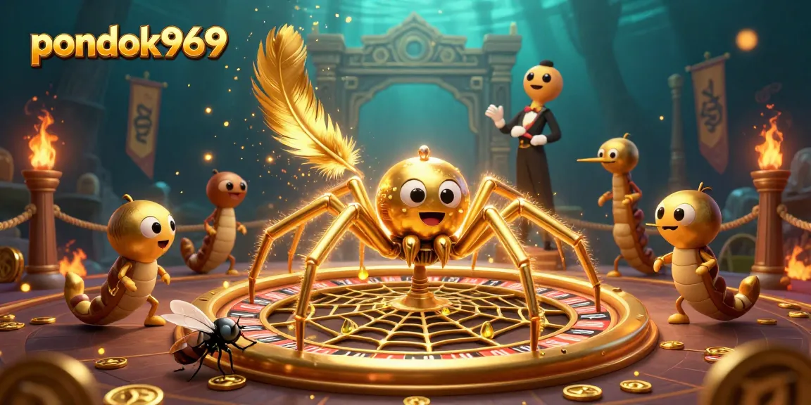 Engage with pondok969's thrilling gaming experience in this vibrant casino illustration.