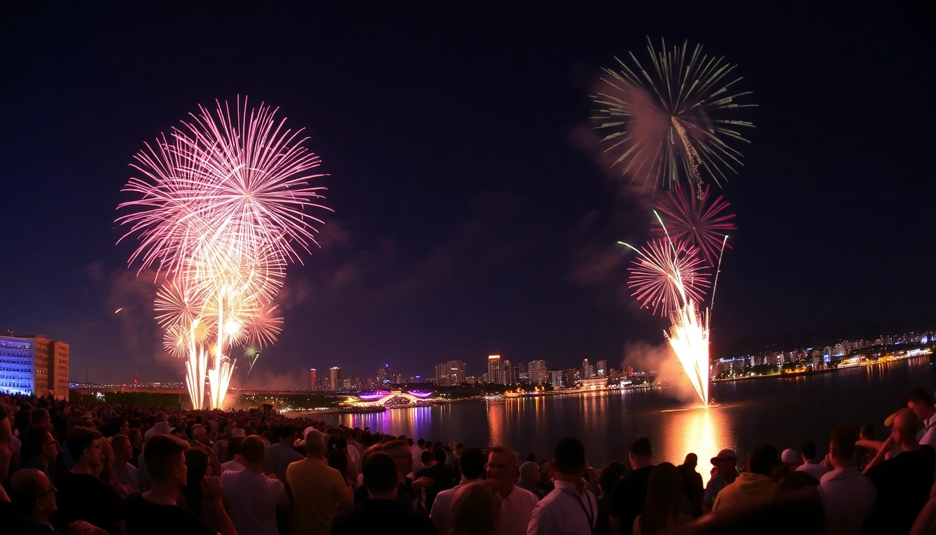 Enjoy vibrant fireworks display illuminating the night sky for celebrations across the UK.