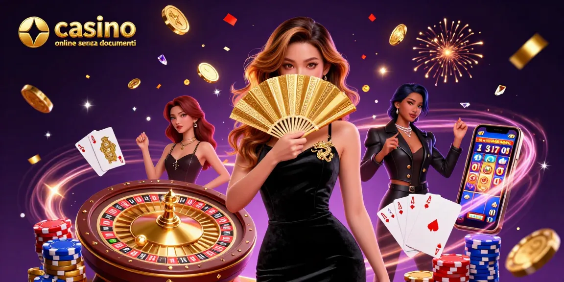 Vivi l'emozione di giocare in un casino online senza documenti con monete d'oro, giochi vivaci e un'atmosfera coinvolgente.