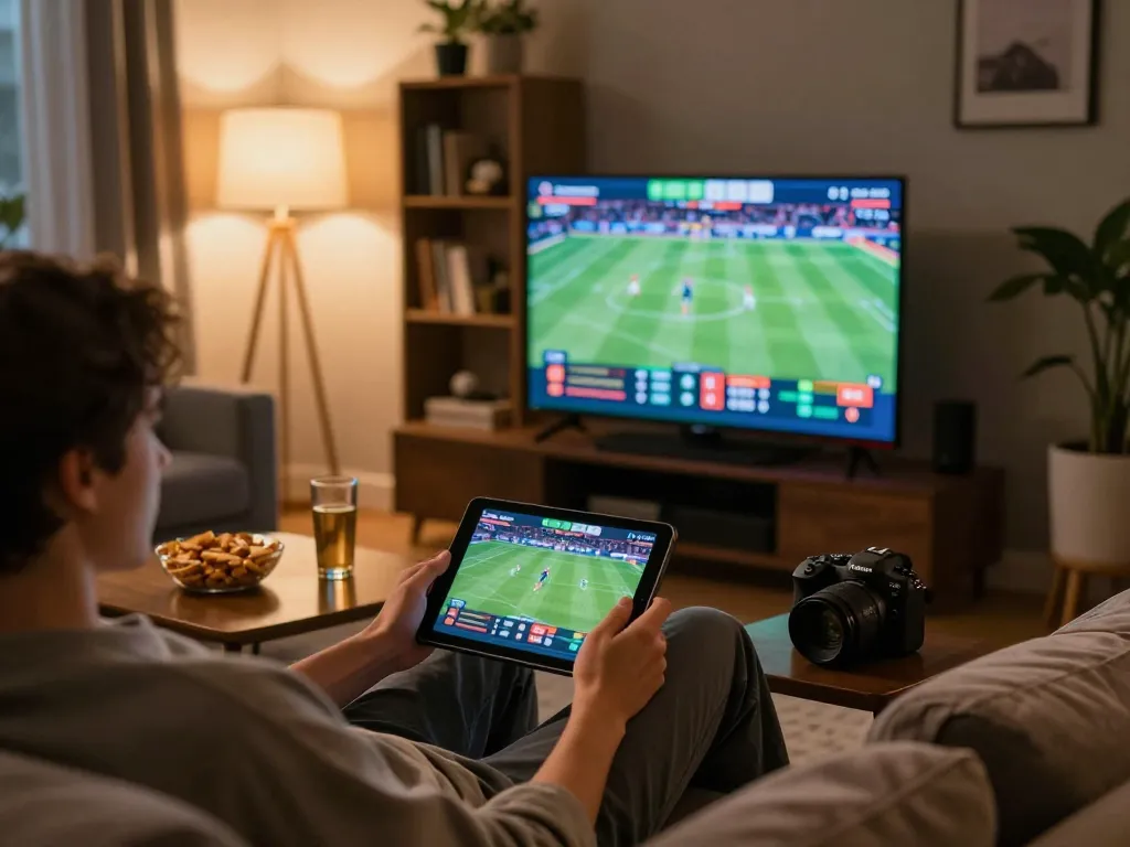 Engaging in sun win sports betting from a cozy home, enhancing online gaming experience.