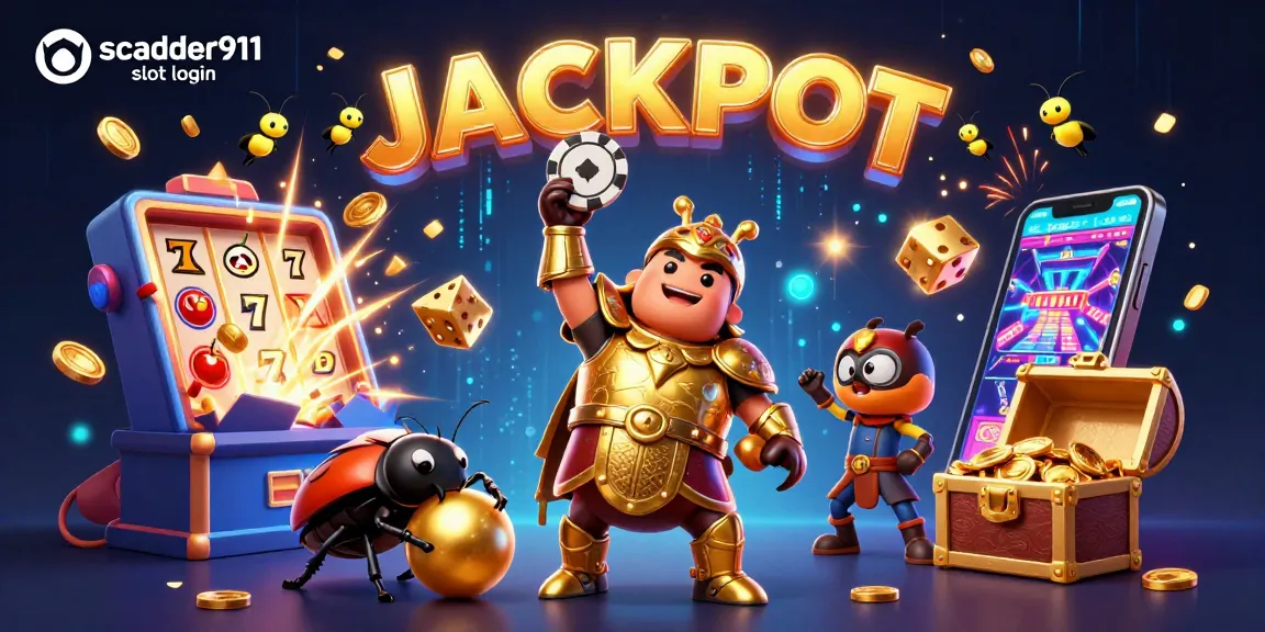 Experience the excitement of scatter911 slot login with a dynamic scene of victory and jackpots.