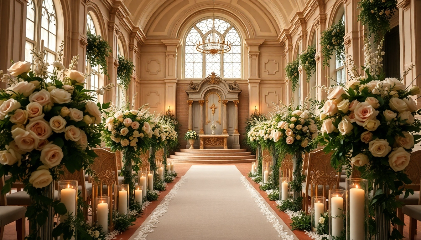 Beautiful wedding ceremony at the Best Wedding Venue Jacksonville with elegant decor and floral arrangements.