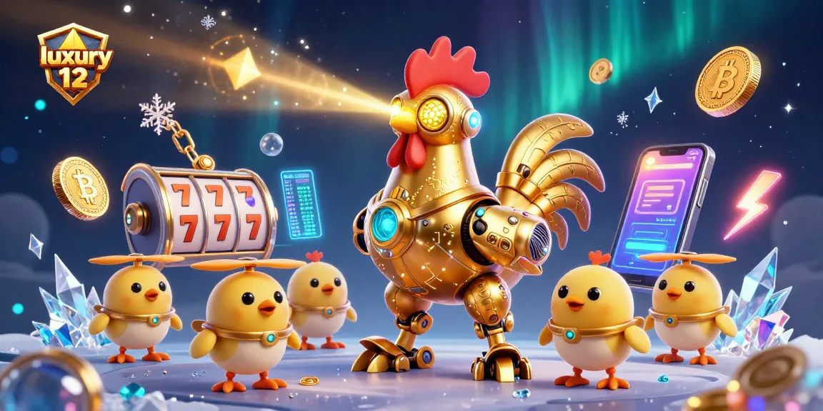 Experience luxury 12 excitement with gaming elements and vibrant characters in a dynamic casino scene.