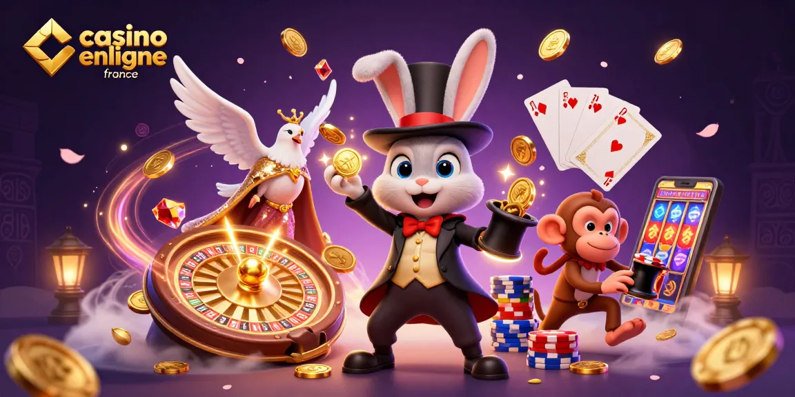 Jouez sur des sites de casino en ligne France tout en profitant d'une illustration ludique.