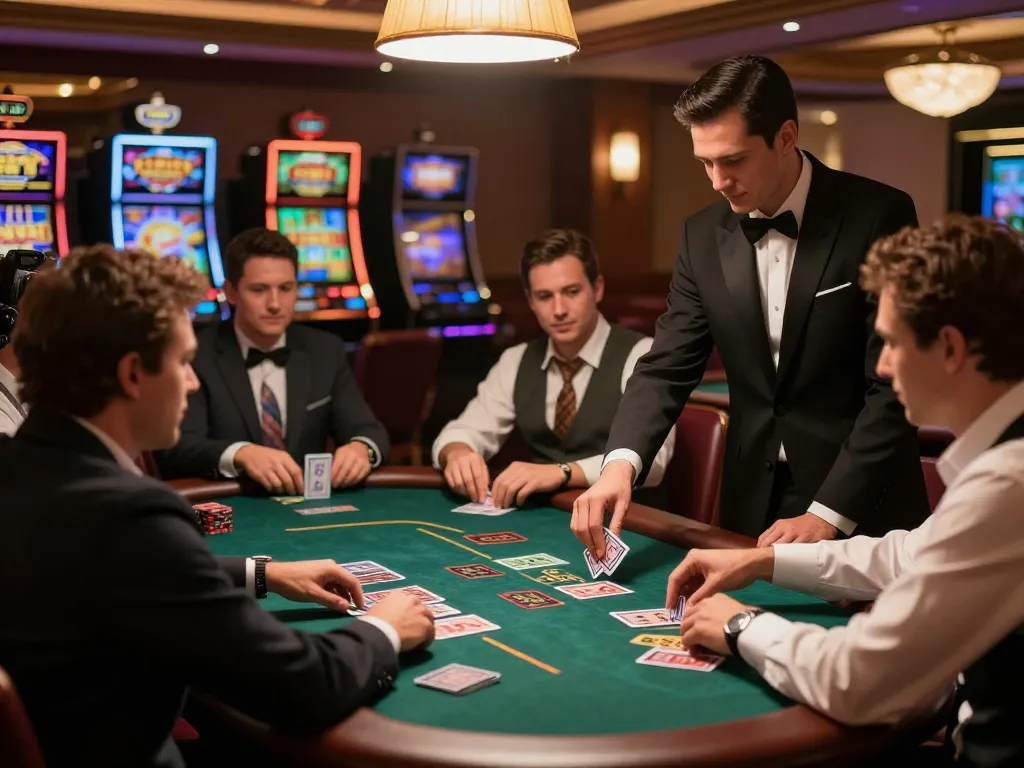 Engaged players at a blackjack table strategizing their bets while enjoying the experience at 88clbgo casino.