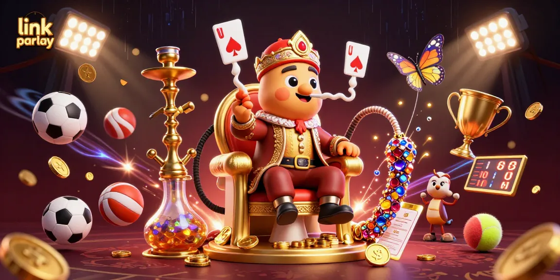Experience thrilling link parlay betting in a vibrant 3D casino scene with sports elements.