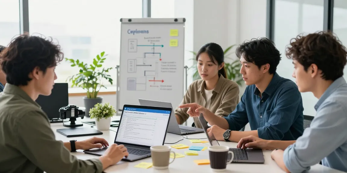 Team reviewing cyber essentials checklist in a modern office