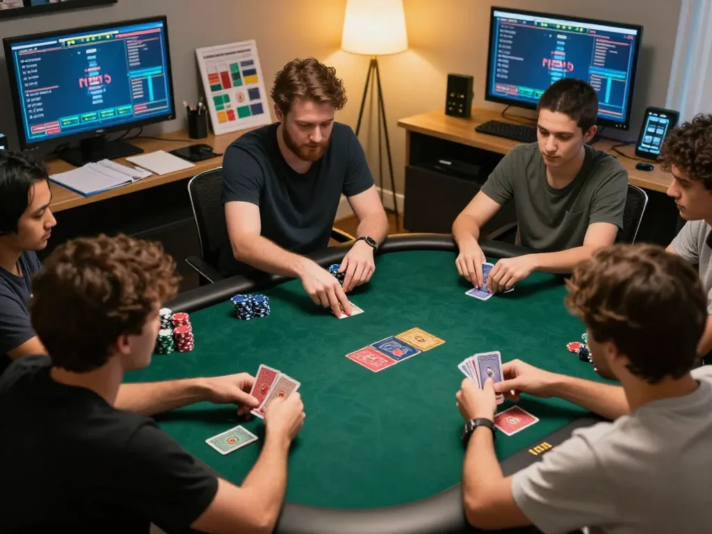 Engage in situs gacor online poker gameplay with players strategizing their moves.