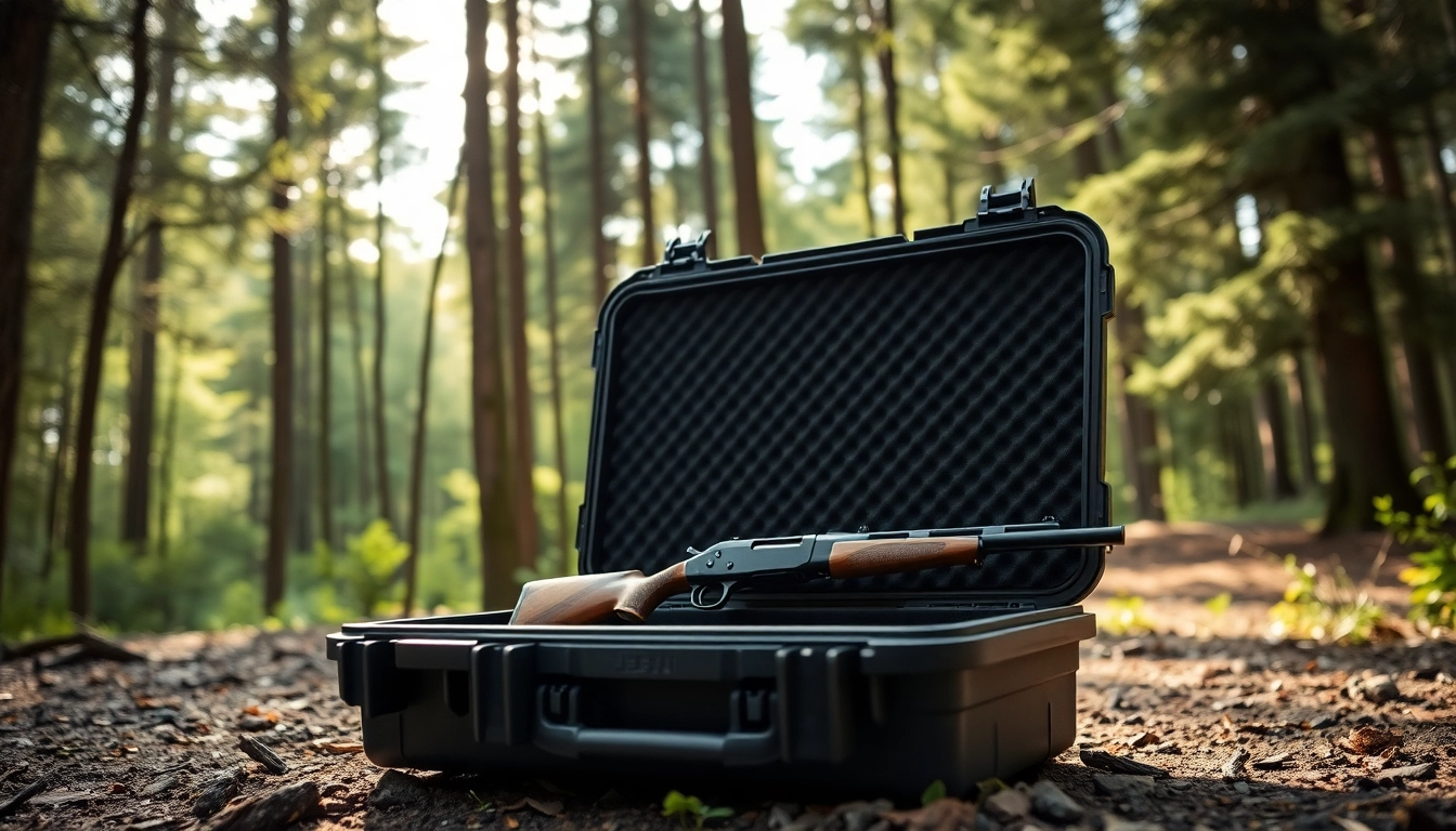Shop pelican gun case for sale showcasing its durable design and secure storage for firearms.