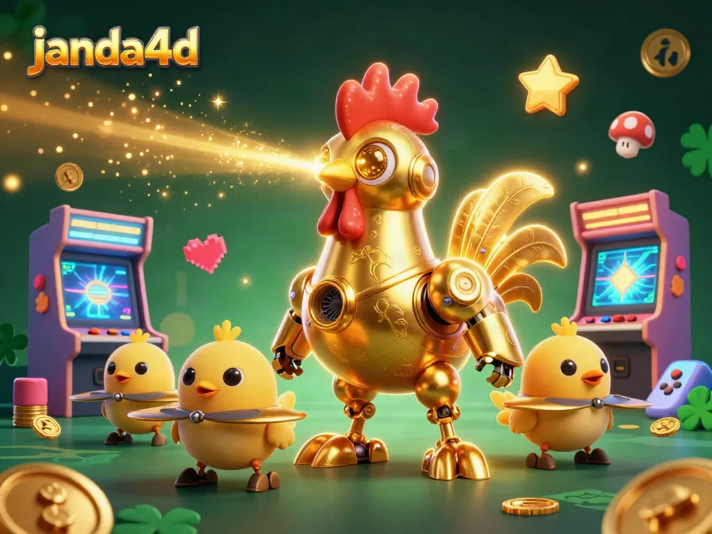 Mainkan slot online janda4d dengan robot ayam emas futuristik dalam dunia kasino virtual yang mengesankan.