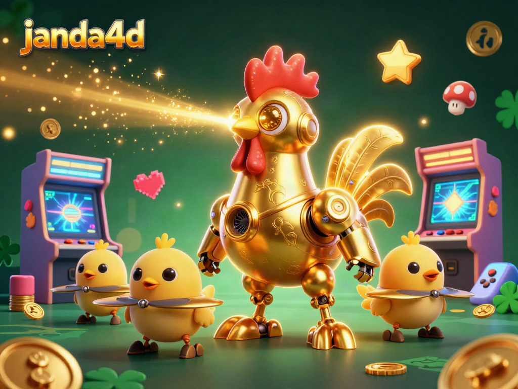 Mainkan slot online janda4d dengan robot ayam emas futuristik dalam dunia kasino virtual yang mengesankan.