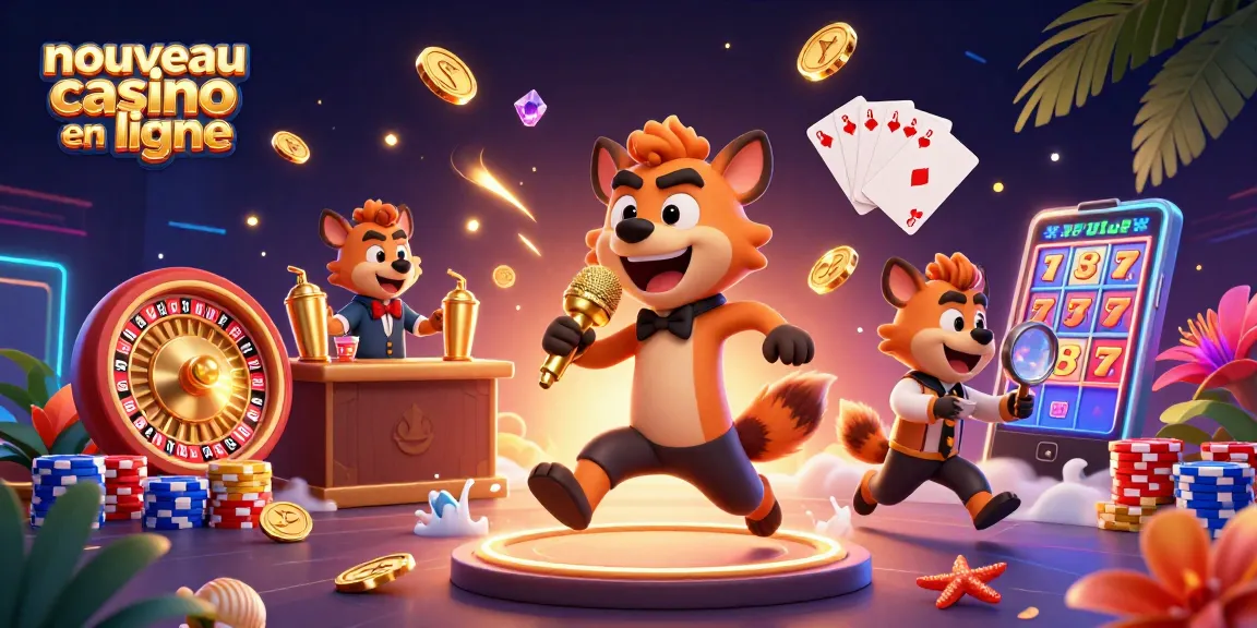 Vivez l'expérience d'un nouveau casino en ligne avec des hyènes animées dans une scène dynamique de jeu.