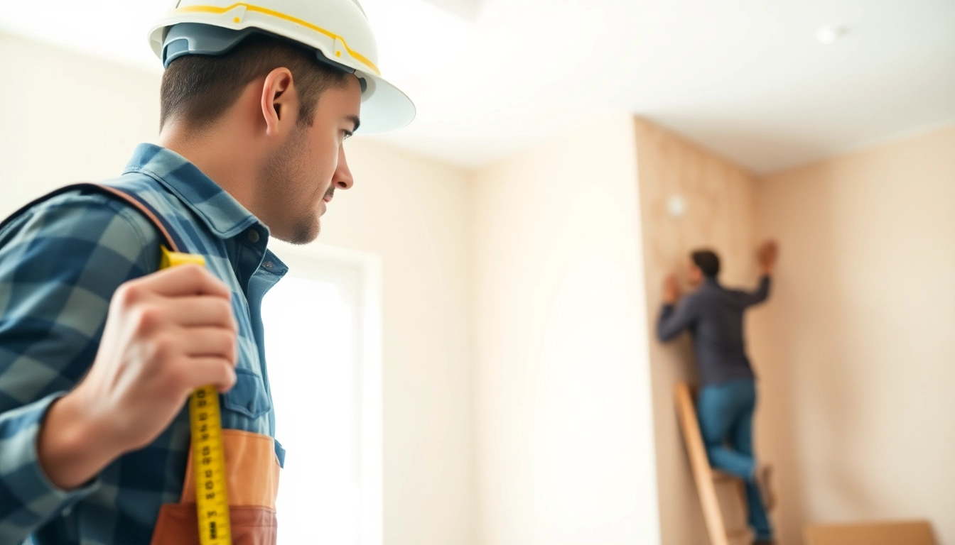 Contractor providing spray foam removal estimate in modern home setting.