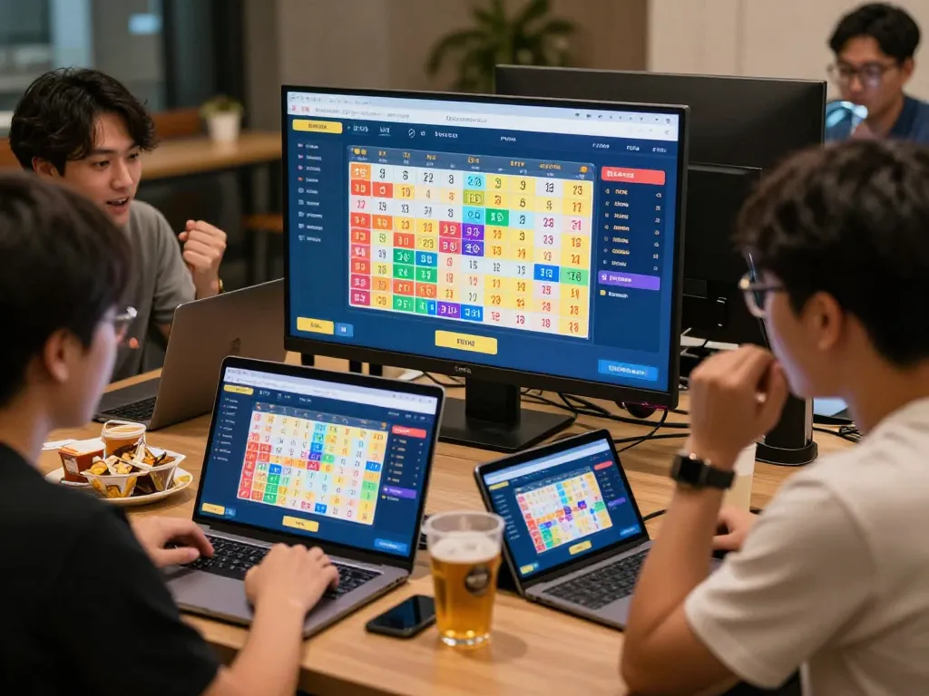 Exciting online lottery gaming scene showcasing data HK results and player engagement.