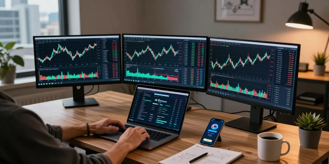Stellar Lumens price prediction analysis in a modern cryptocurrency trading workspace