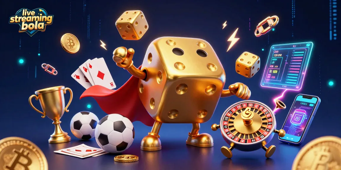 Experience live streaming bola with engaging 3D characters in a dynamic gambling scene.