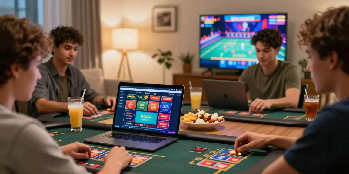 Spieler, die in einer Paysafe Card Casino-Spielnacht mit lebendiger Dekoration und lebhafter Atmosphäre vertieft sind.
