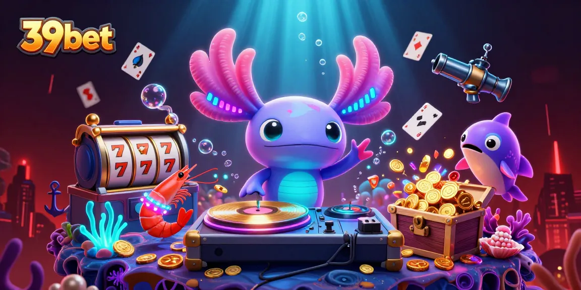 Engage with the vibrant 39bet underwater casino scene featuring avatars and gambling elements.