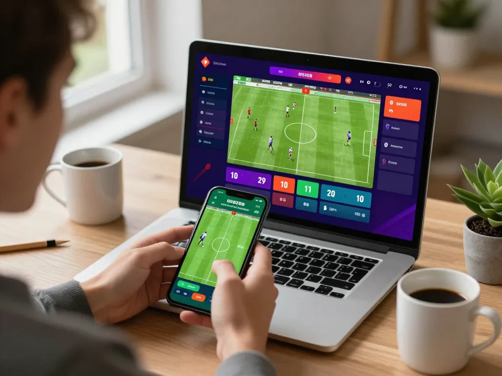 Place your bets on nk88 with vibrant sports betting action on a smartphone interface.