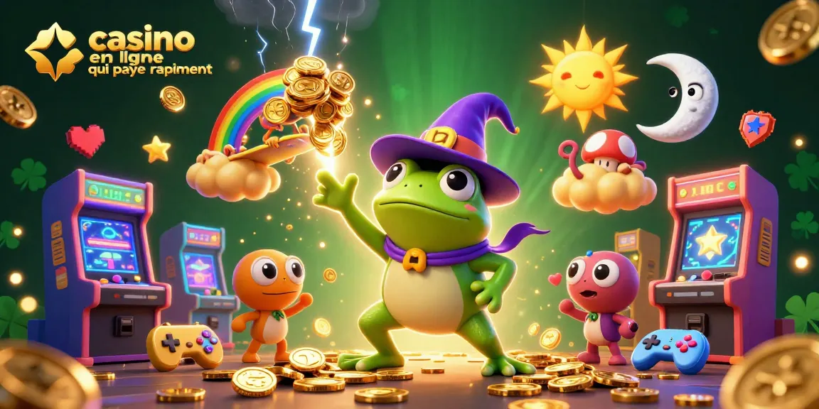 Profitez d'un casino en ligne qui paye rapidement avec un visuel dynamique de personnages fantastiques et des éléments ludiques.