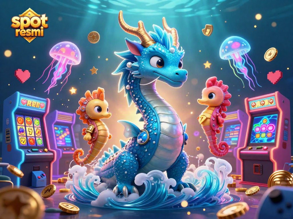 Experience the excitement of slot resmi with vibrant characters and casino elements in a thrilling underwater scene.