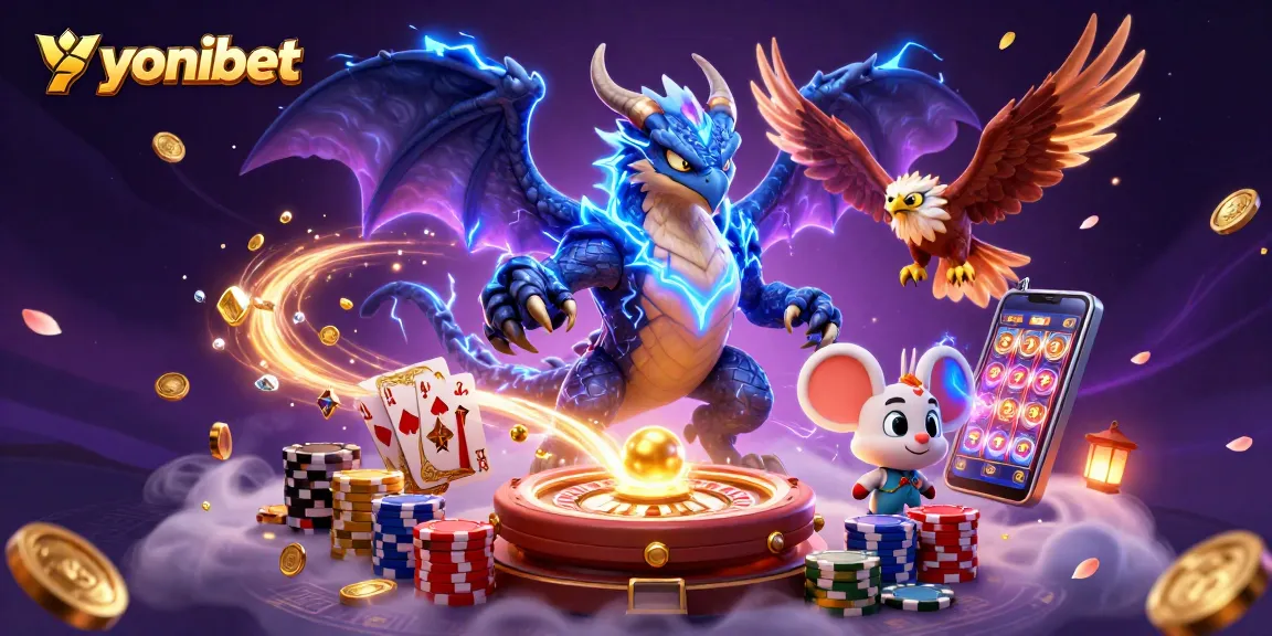 Experience thrilling gaming action with yonibet’s vibrant casino elements and dynamic characters.