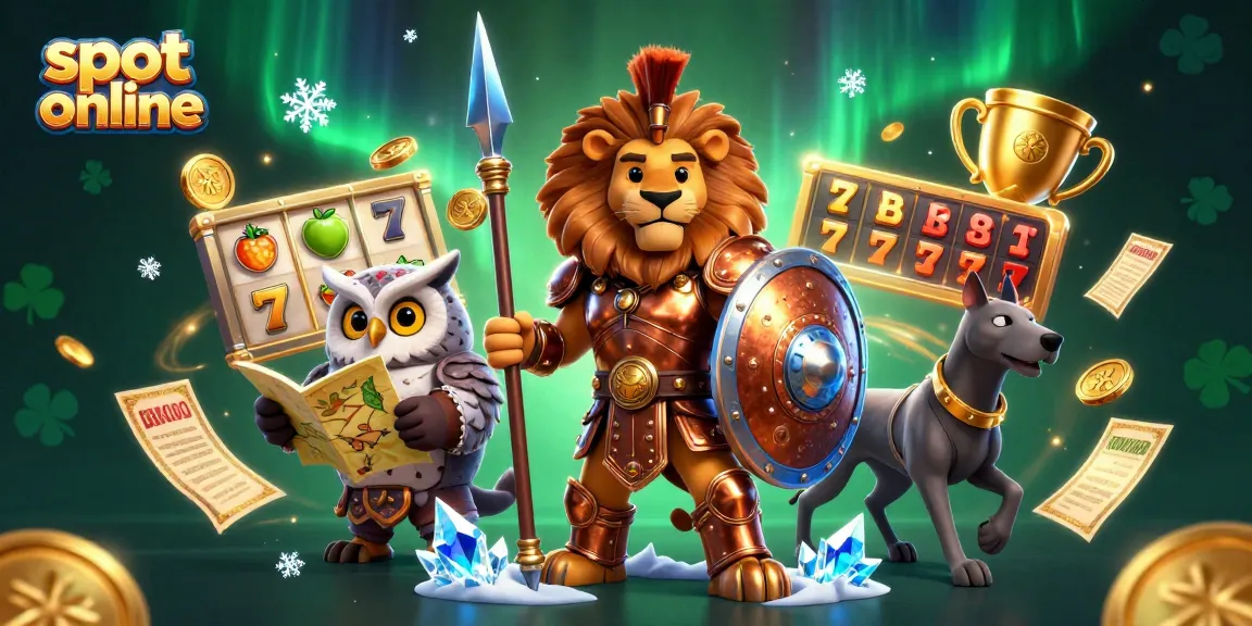 Menangkan jackpot di slot online dengan karakter berani, simbol keberuntungan, dan elemen kasino yang menarik.