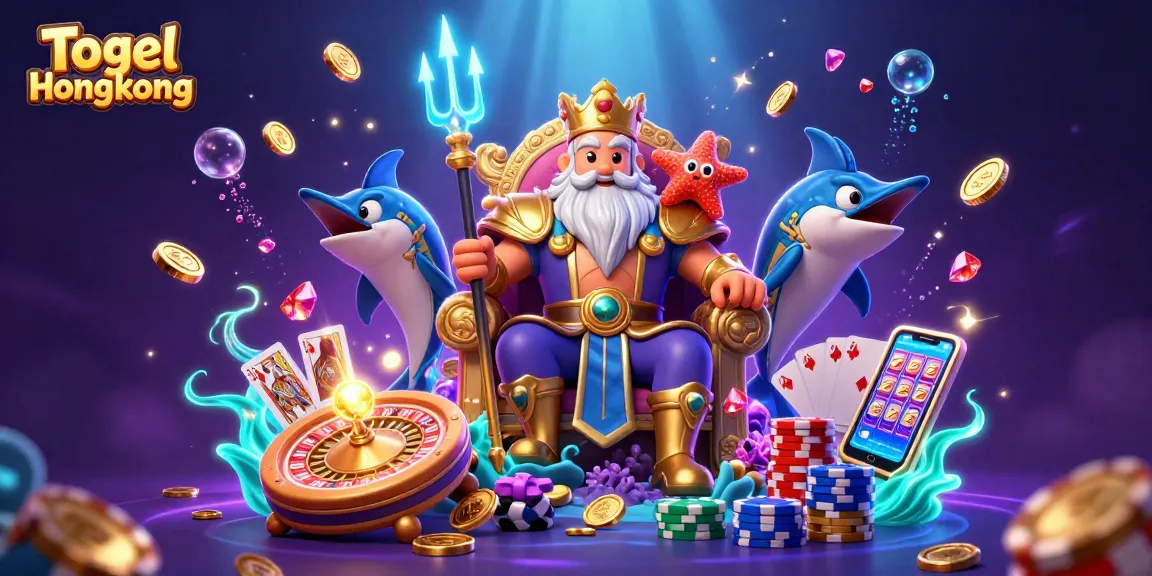 Experience the excitement of Togel Hongkong with vibrant 3D visuals showcasing thrilling casino elements.