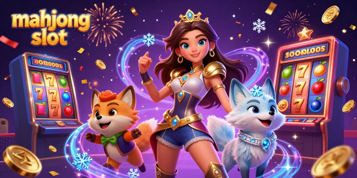 Engage with the mahjong slot experience in this vibrant casino-themed illustration featuring a captivating scene.