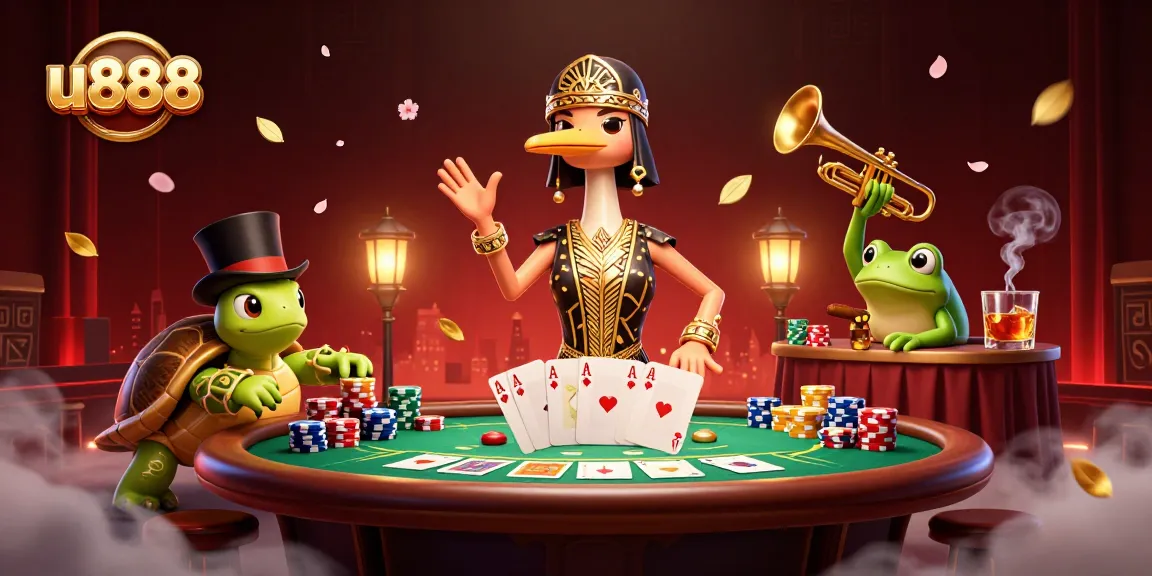 Experience thrilling gameplay at u888 with extravagant casino characters and dynamic poker elements.