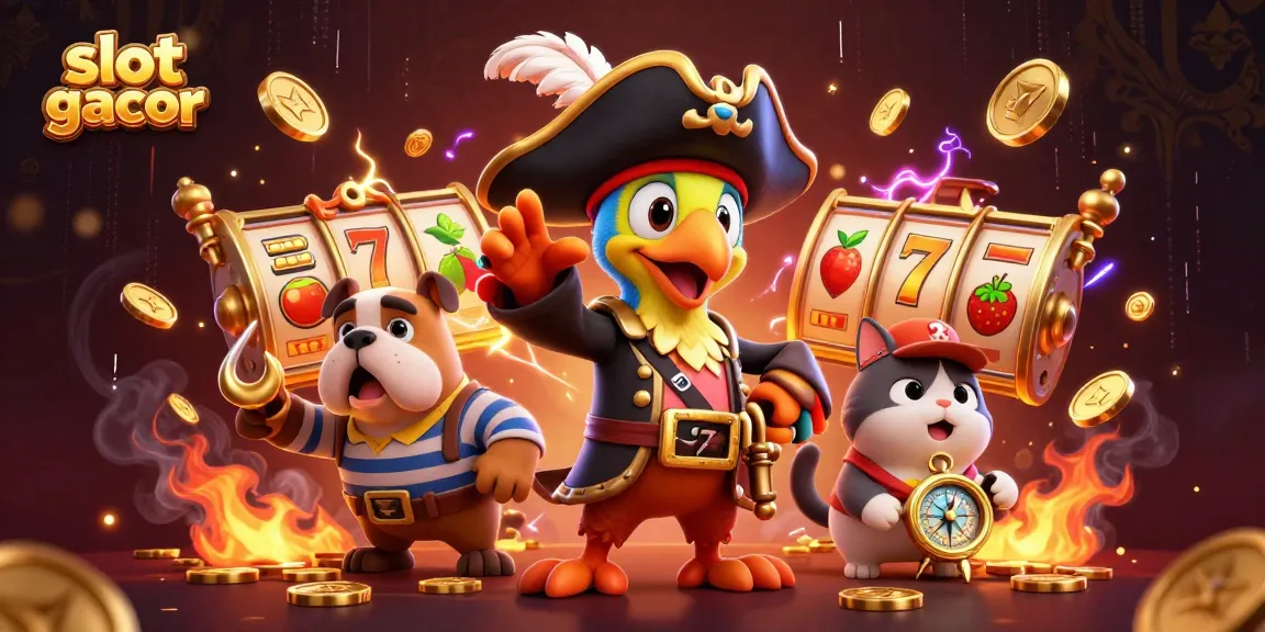 Experience the excitement of slot gacor with a vibrant 3D illustration featuring dynamic casino elements.
