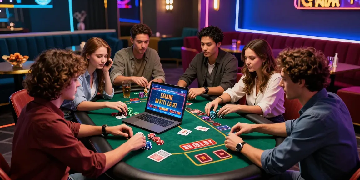 Des amis engagés profitant ensemble de jeux de casino en ligne fiables dans une atmosphère de salon vibrante.