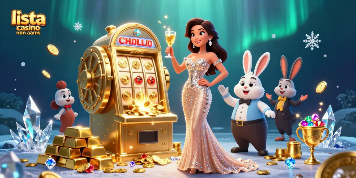 Vivi l'emozione con lista casino non aams che presenta una donna glamour, un croupier coniglio e una macchina da gioco in una scena emozionante.