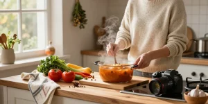Genießen Sie das Erlebnis von Suppe kaufen mit frischen Zutaten in einer gemütlichen Küche.