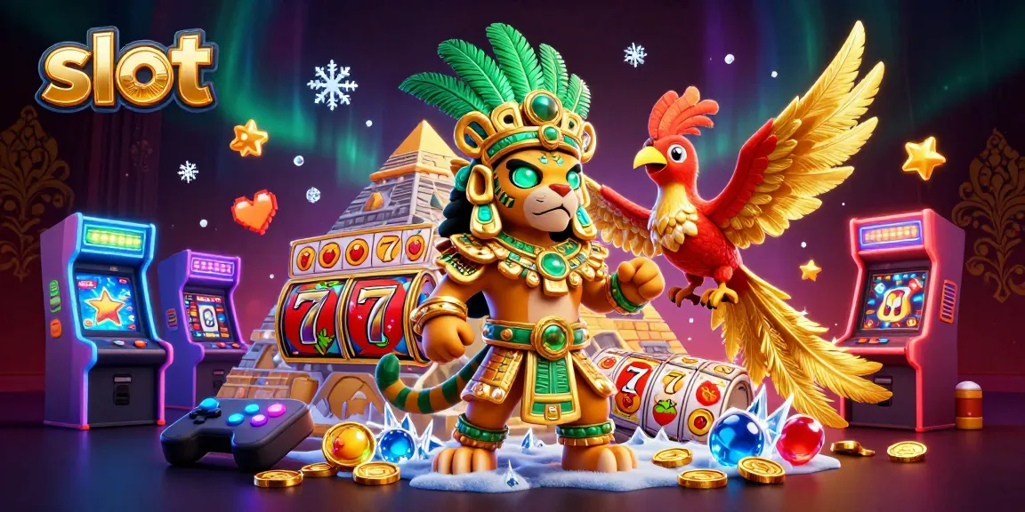 Spin and win at the slot with vibrant characters and animated casino symbols in a rich 3D scene.