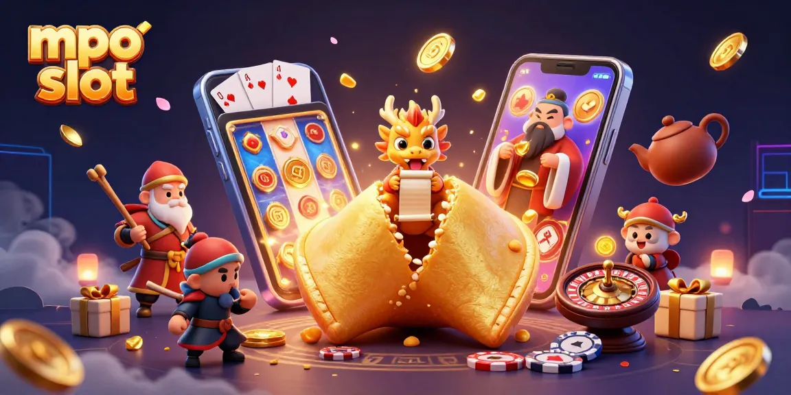 Spin the reels with mpo slot excitement, featuring a vibrant casino scene filled with fortune and adventure.