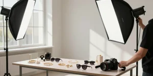 Photographie still life Milano avec des accessoires et une mise en scène professionnelle.