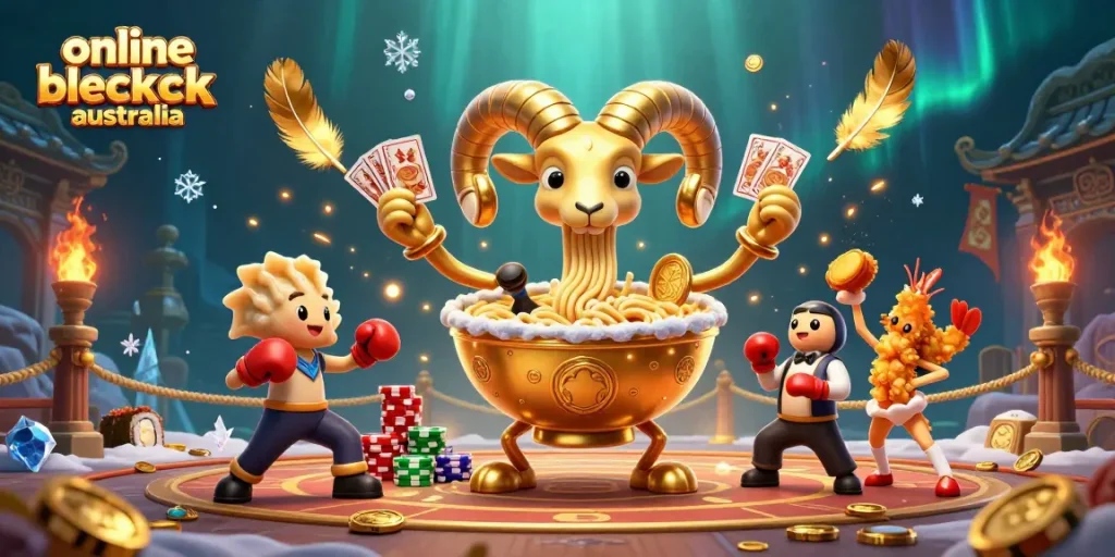 Experience dynamic gameplay with online blackjack australia in a vibrant animated casino scene.